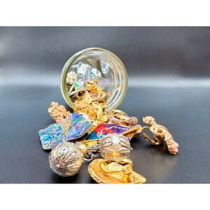 Vintage Mystery Jar of Earrings 16 Pairs | Signed & Unsigned